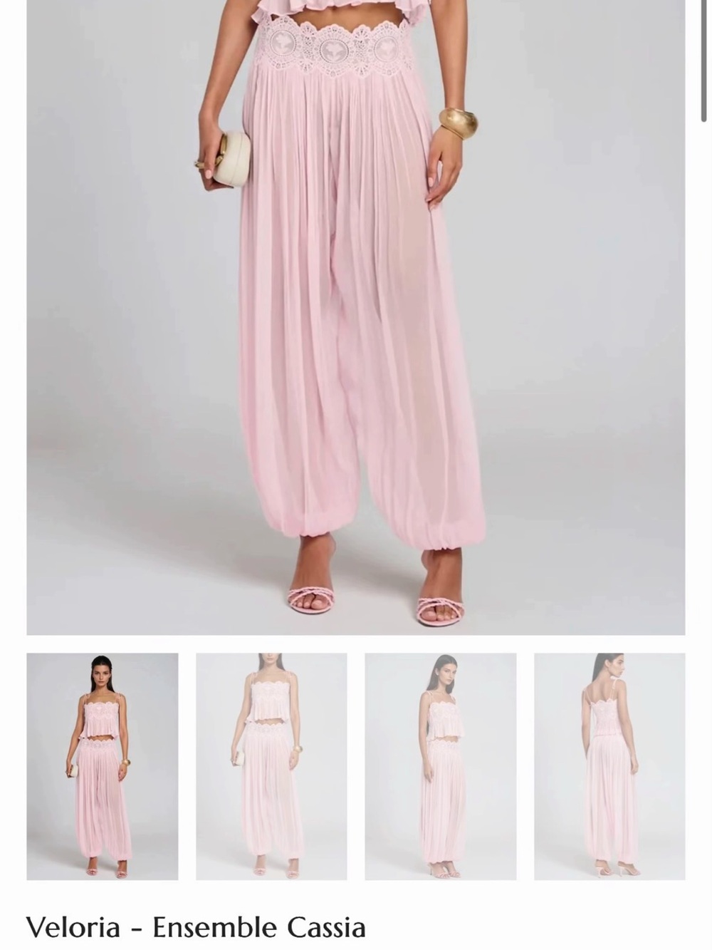 Women’s Pink Pants and top set - rtrofete look